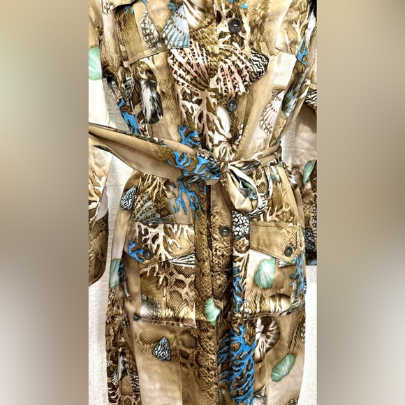 Gorgeous HTF Vintage Cache Shirt Dress NWT 8 M Beach Print Reef Seashell Animal - Picture 11 of 11